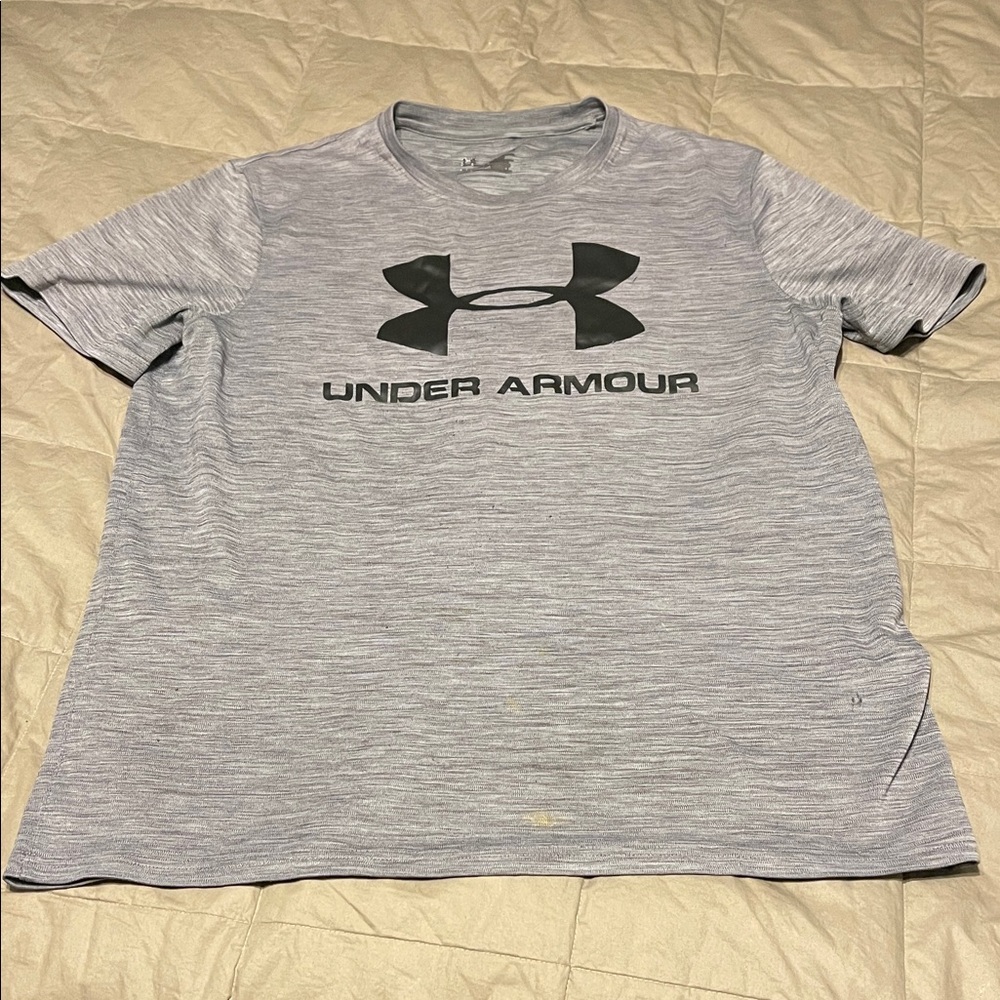 Under Armour Men's Heather Gray Short Sleeve Tee